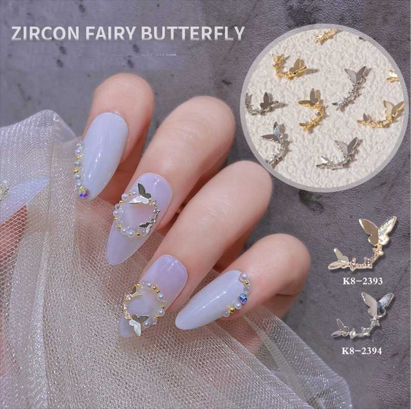 

Nail Art Decorations 5PCS Zircon Accessories Delicate Butterflys Shapes For Tips