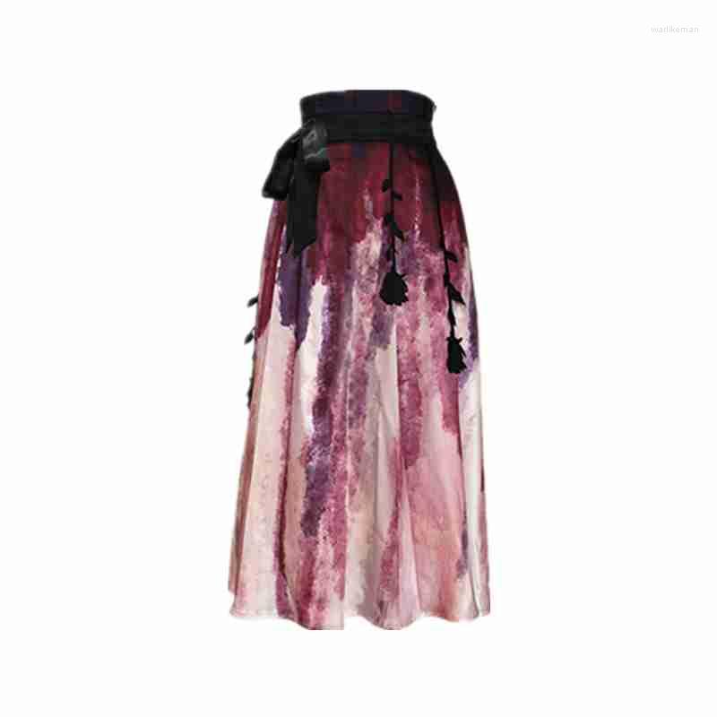 

Skirts Art Department Original Tie-Dyed Handmade Rose Skirt, Black