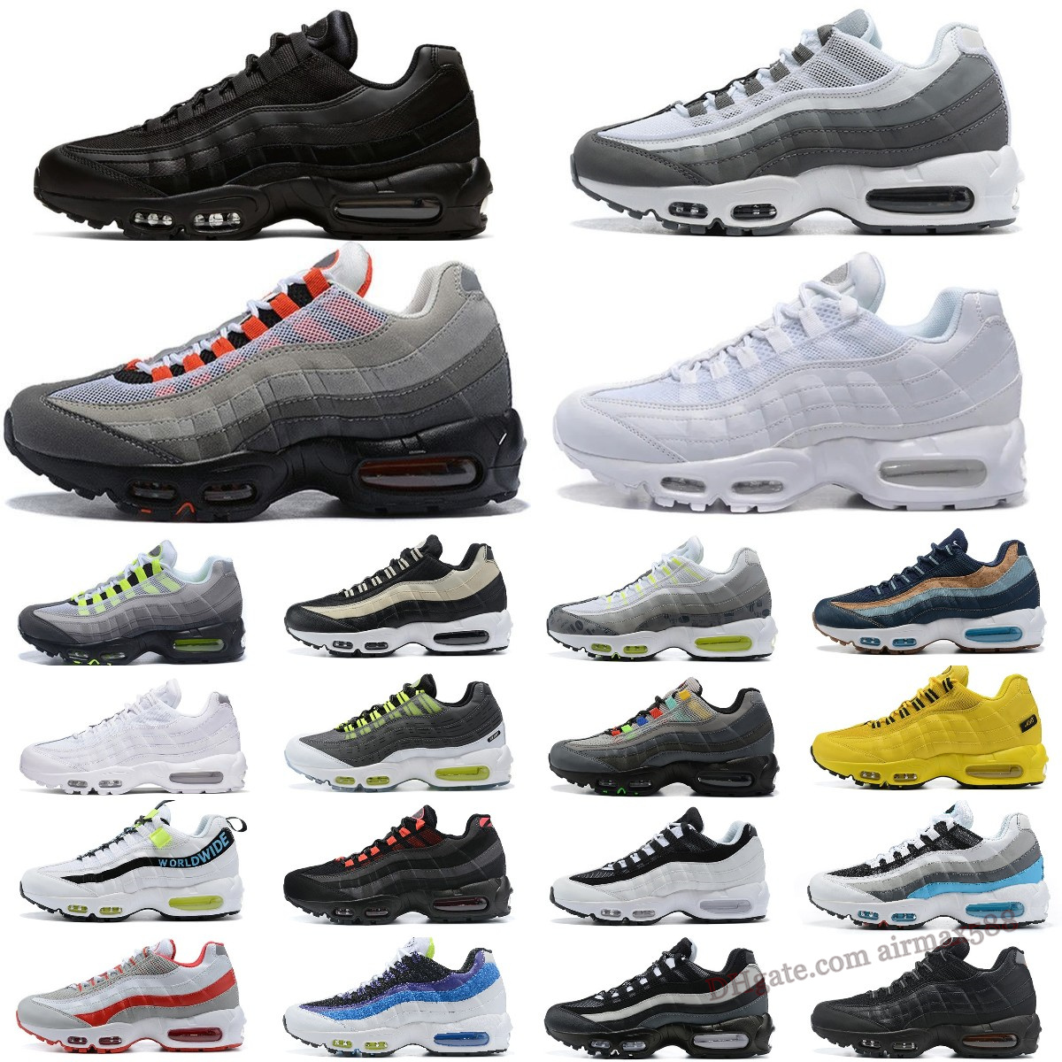 

Designer 95 airmaxs men running shoes 95s Triple Black white Worldwide air Bordeaux Neon Throwback Future Club max mens womens trainers sports sneakers runners, Box