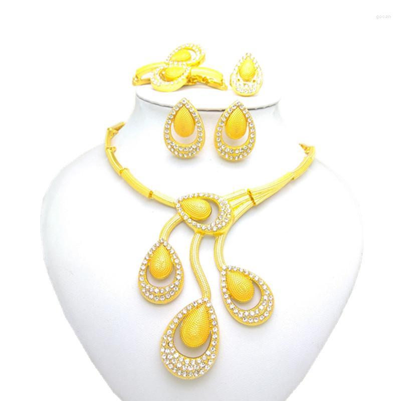 

Necklace Earrings Set Kingdom Ma 2023 Nigerian Wedding African Costume Jewelry Setfor Women Gifts Party Bridal Ring, Picture shown