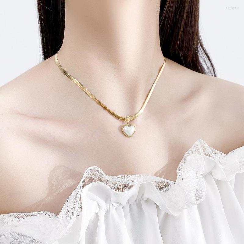 

Choker JIOROMY Fashion Stainless Steel Necklace Women Glamour Heart Pendant Jewelry Gift Baroque Sparkling Sexy