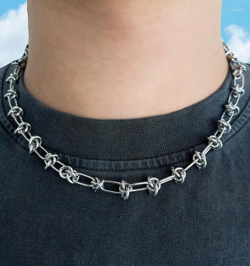 

Choker Fashion Punk Rock Thorns Knot Chains Necklace For Men Unisex Jewelry Short Collar Neck Cool Wholesale