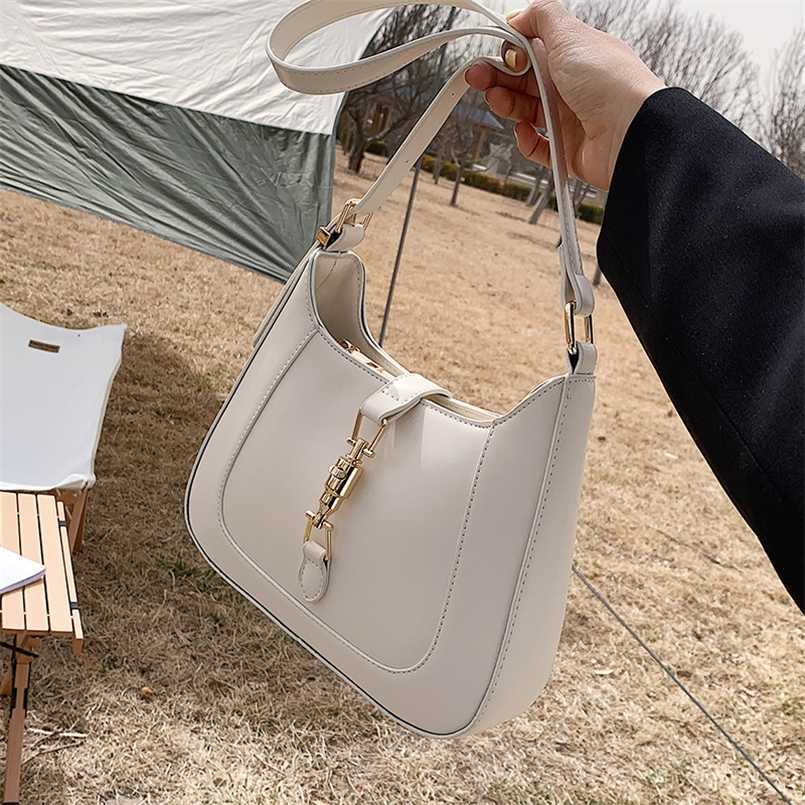 

Armpit bag advanced sense bag female new niche design messenger bag versatile net red sling single shoulder bag, White9