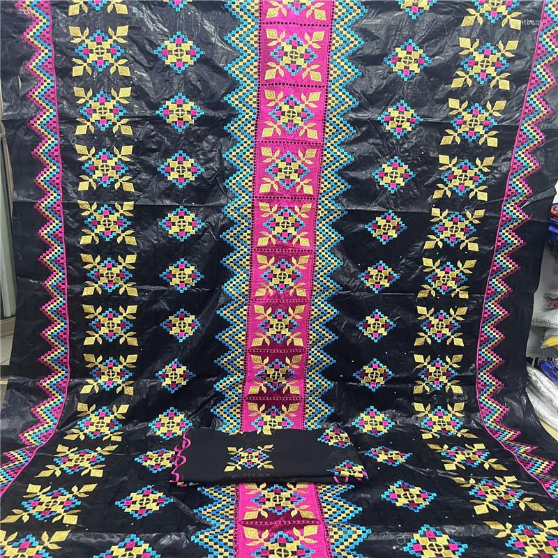 

Clothing Fabric Arrival With Scarf African Bazin Riche Beads Embroidery Lace / Dress Material Nigerian 4L111702