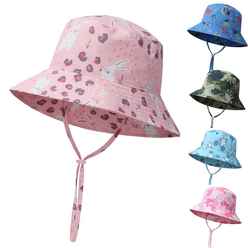 

Wide Brim Hats Sun Hat Kids Boy Girl Summer Beach With String Upf50 Bucket Animal Waterproof Swimming Outdoor Cap Accessory, Green