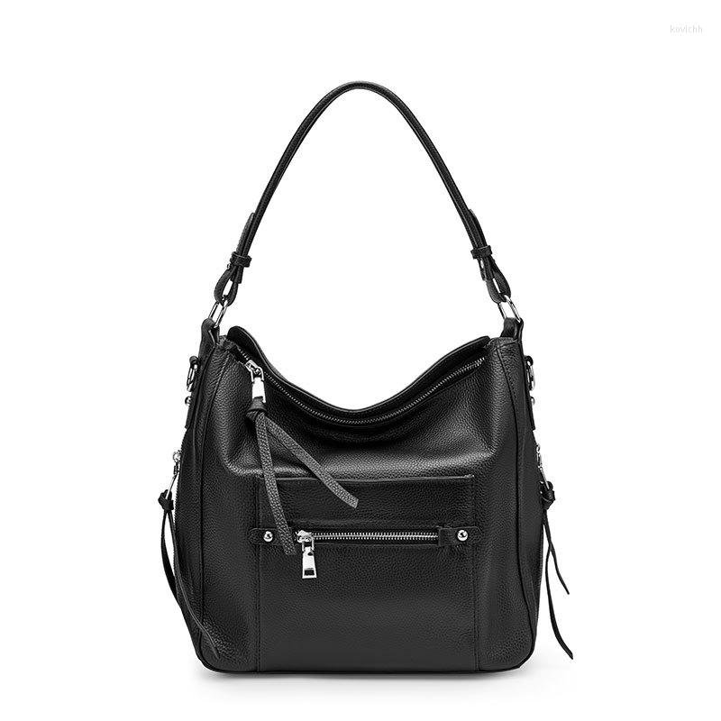 

Evening Bags Women Handbag Tote Casual Soft Genuine Leather Shoulder Bag Female Commute Large Cowhide Messenger Crossbody 2023 Gift Lady, Black