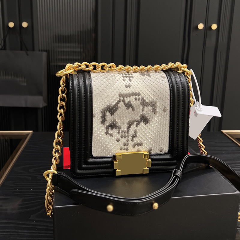 

CC Bag Shoulder Bags Designer Classic Mini Flap Boy Serpentine Bags Gold Metal Chain Strap Crossbody Shoulder Luxury Purse Outdoor Sacoche P, Box