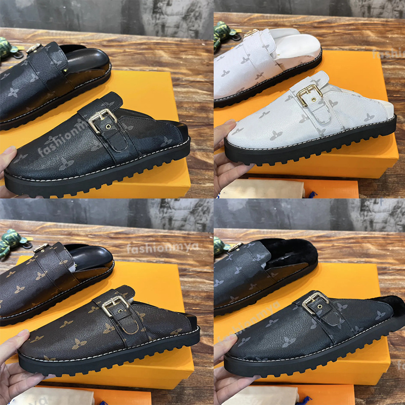 

Cosy Comfort Clog Sandals Designer Slippers Men Mules Women Loafers Winter Warm Flat Plush Slides Summer Beach Flip Flops