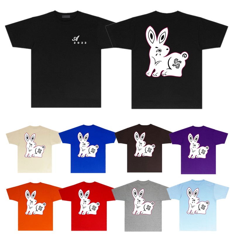 

Mens designer t shirt Tees rabbit print Top Fashion Womens Print Short Sleeve Round Neck Clothes Plus Tees XL XXL EU size, Style1