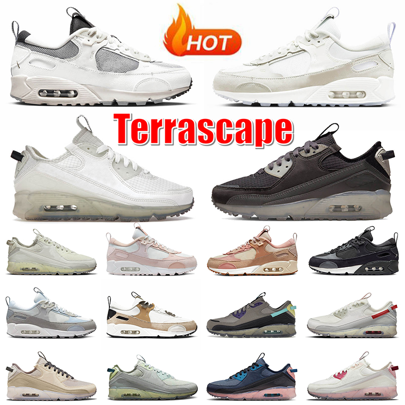 

2023 Arrival Terrascape 90 Running Shoes Mens Women airmaxs 90s Futura Wolf Grey Light Bone Sail Sea Glass Thunder Grey Black Lime Ice Moon Fossil Light Menta Sneakers, C5 36-40 summit white barely rose