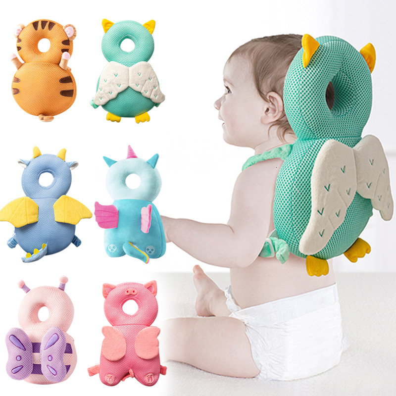 

Pillows 13T Toddler Baby Head Protector Safety Pad Cushion Back Prevent Injured Angel Bee Cartoon Security Protective Headgear 230216, Eleplant-no button