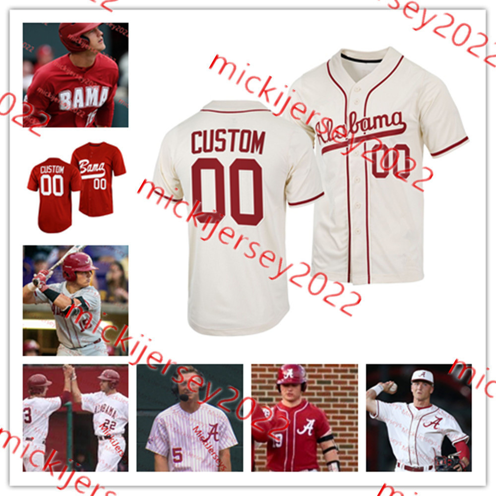 

Custom Stitched Alabama Baseball Jersey Mens Youth 31 Will Portera 22 Camden Hayslip 25 Davis Heller 5 Graham Crawford 28 Eli Giles Alabama Crimson Tide Jerseys, White