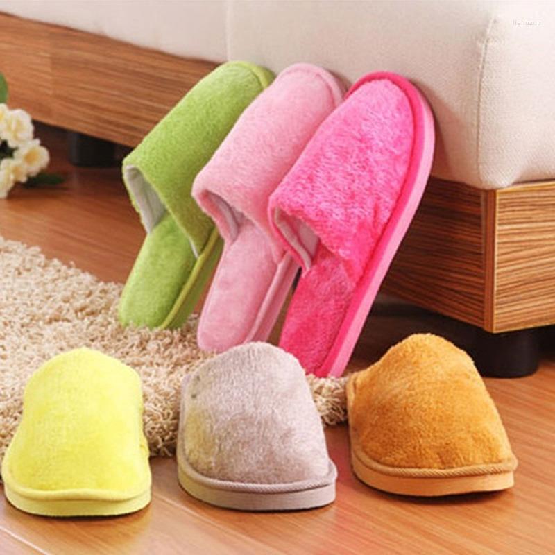 

Slippers 2023 Winter Plush Cotton Couple Non Slip Floor Furry Indoor Women's Bedroom Shoes Zapatillas Casa Mujer, Yellow