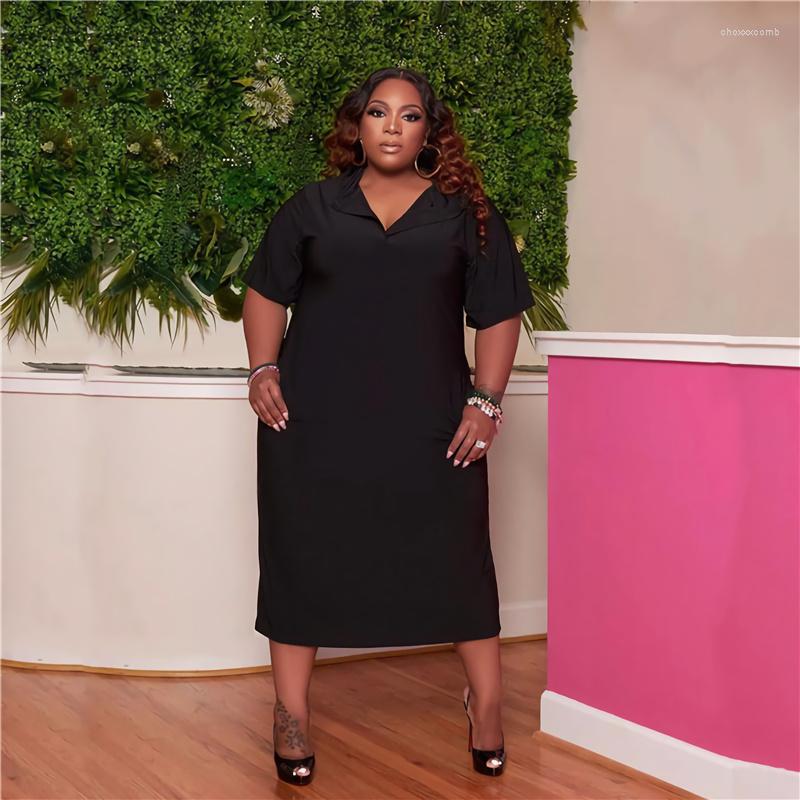 

Plus Size Dresses For Women Clothing 2023 Summer Casual Hooded Dress Short Sleeve Hollow Out Ladies Midi Wholesale, Black