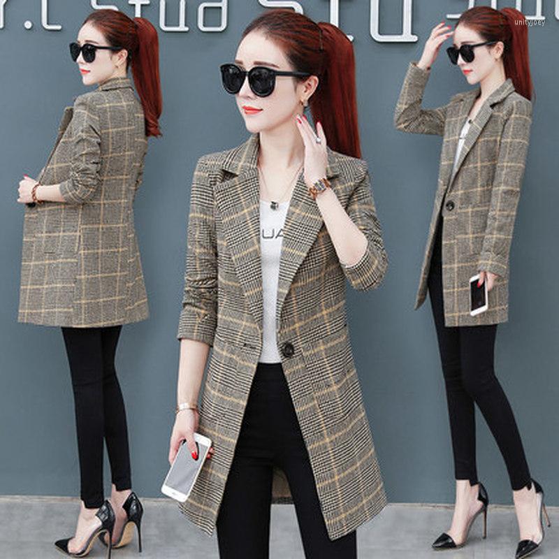 

Women' Jackets 2023 Spring And Autumn Women' Fashion Loose Wild Plaid Jacket On The Clothes Tide