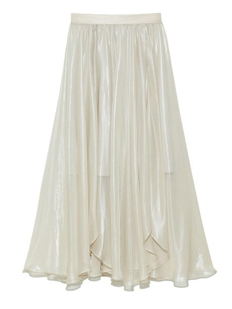 

Skirts 2023 Summer Spring Bronzing Pleated Skirt Irregular Swing Womens Donsignet, Blue