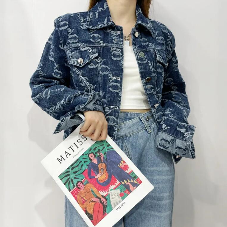 

spring denim jackets for women long sleeve designer jacket Lapel women's jeans coat