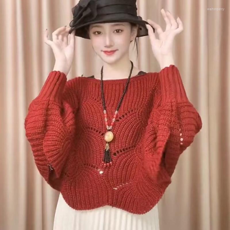 

Women's Sweaters Vintage Women Pullovers Winter Jumpers Female Loose Pullover Knitwear Casual Sweater Pull Femme G248, Black