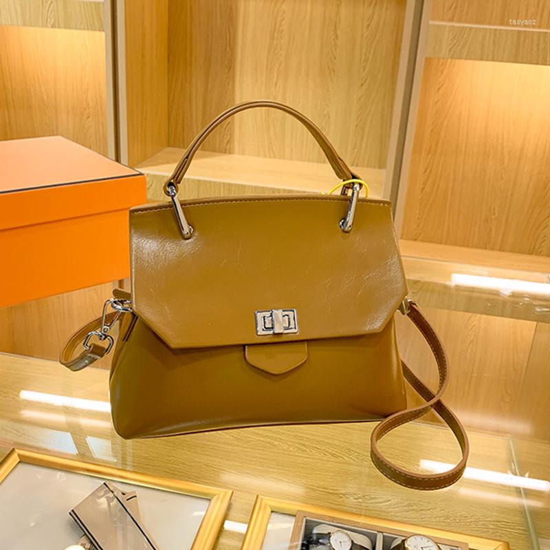 

Evening Bags Vintage Oil Wax Leathe Shoulder Crossbody For Women 2023 Ladies Handbags Designer Trend Female Messenger Bag, Black
