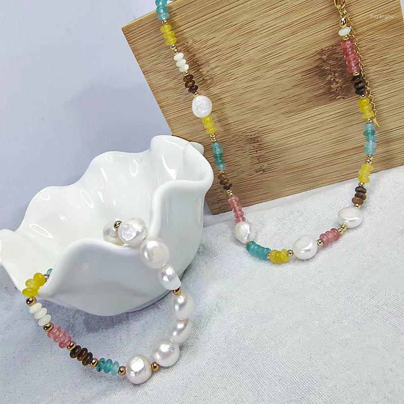 

Choker LONDANY Necklace Freshwater Pearl Natural Stone Color Beads String European And American Bracelet