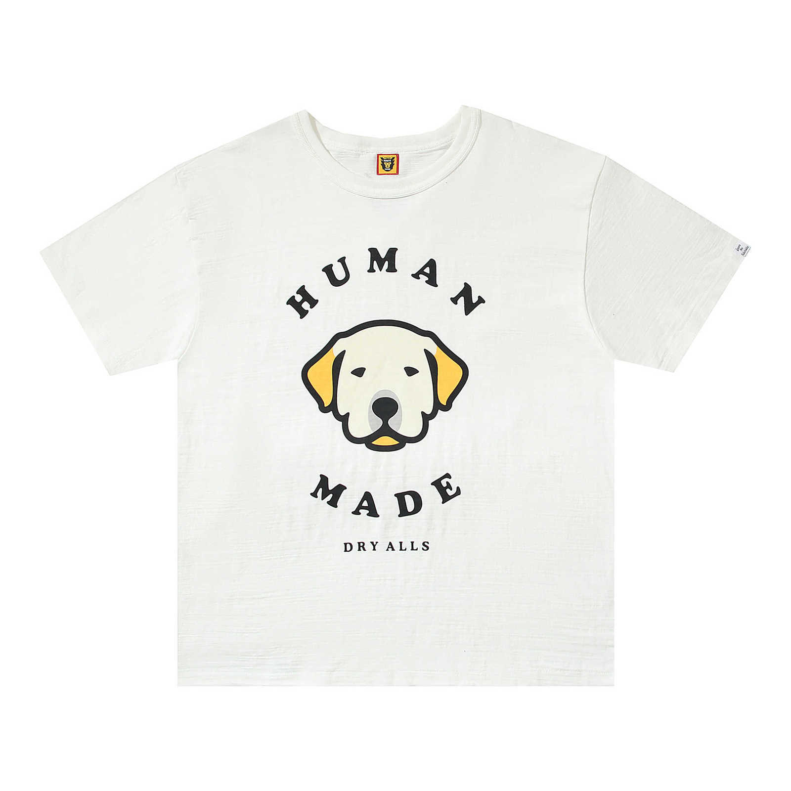 

Made Human Dog Head Short Sleeve Tee Half Men and Women, White