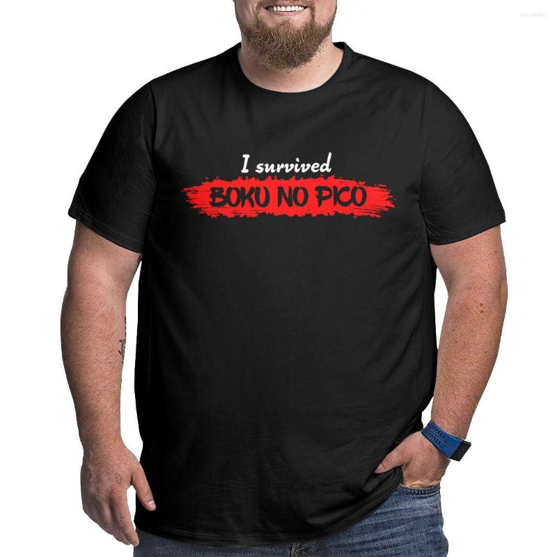 

Men's T Shirts I Survived Boku No Pico Hero Academia Hentai Anime T-Shirt For Men Big Tall Tee Shirt Size 4XL 5XL 6XL Tops, Black