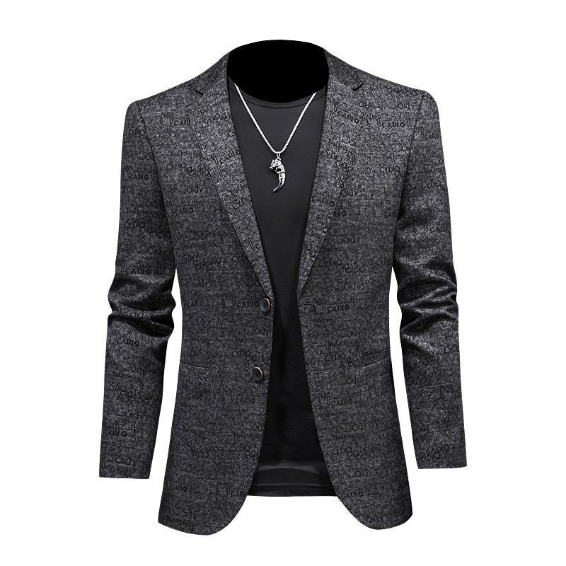 

Men's Suits & Blazers Men Autumn Casual Large Size -4XL Male Spring Fashion High Quality Coat, Dark grey