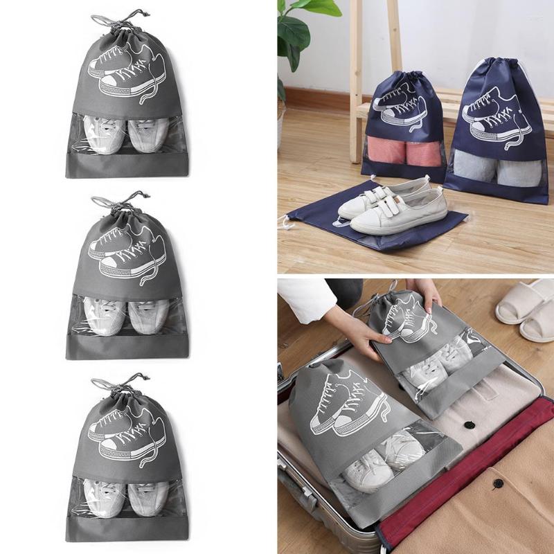 

Shopping Bags 1pcs Shoes Storage Bag Closet Organizer Non-woven Travel Portable Waterproof Pocket Clothing Classified Hanging