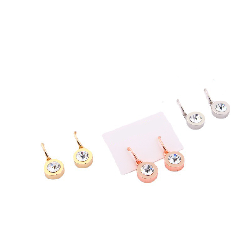

Wedding couples round charm diamonds cute love earrings valentine s day gifts round romantic jewlery designer for women hip hop ins fashion earring E23