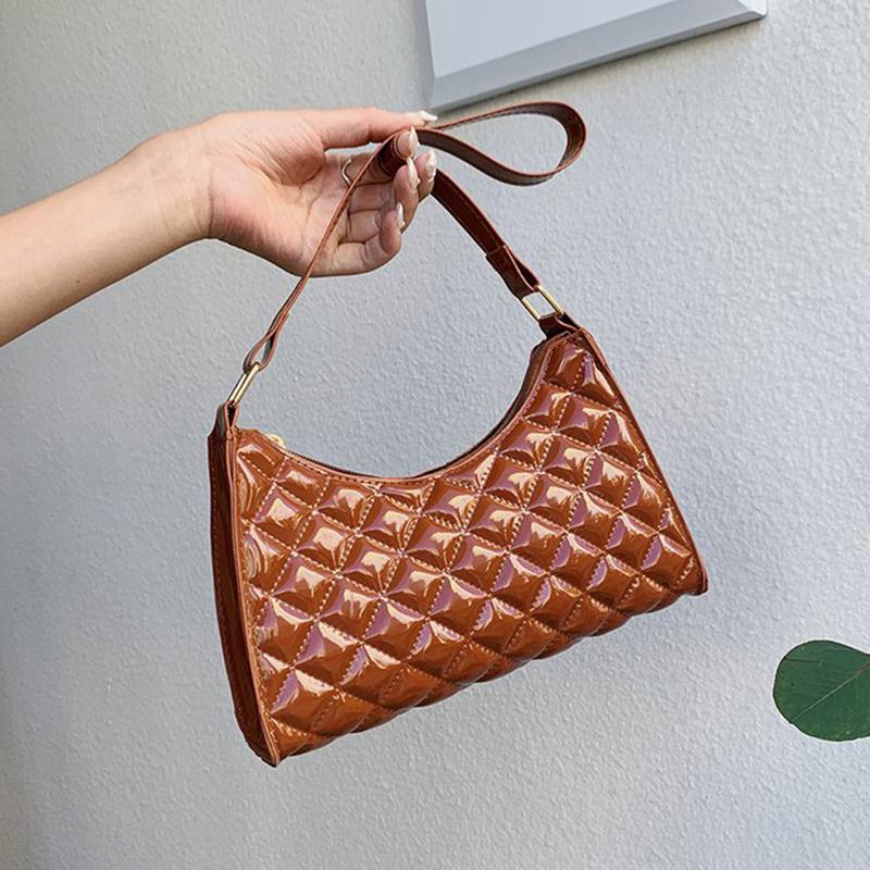 

Evening Bags Women's Shoulder Bag Retro Totes Underarm Female Leather Solid Color Chain Handbag For Women Handle Fashion Shopping, Black