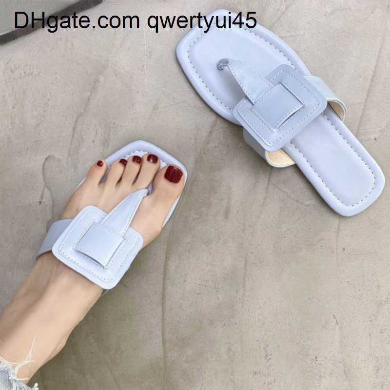 

qwertyui45 Slippers Slippers Women's Slippers New Flat Shoes Flip Flops Ladies Casual All-match Beach Shoes Luxury Sandals Ladies Slides Summer Footwear 021723H, Black