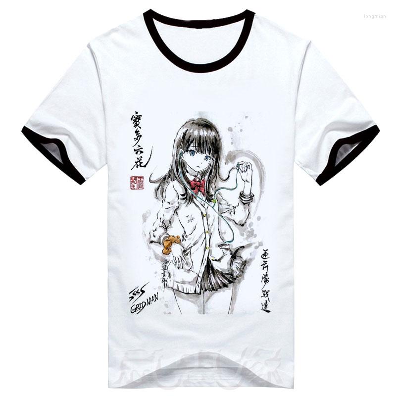 

Men's T Shirts SSSS.GRIDMAN Takarada Rikka T-shirt Anime Shinjo Akane Shirt Summer Short-sleeve Men Women Tees Tops, 17