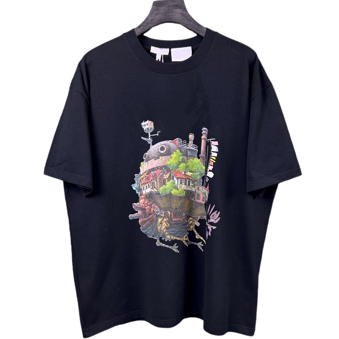 

23ss summer paris italy men's t shirts Cool cotton suit colorful short sleeve soft letter printting round neck Women men shirts size S-XL lo0217., Black