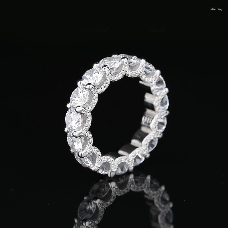 

Cluster Rings Jewelry Simple Creative Zircon 925 Silver Ring Strand Design Exquisite Craft