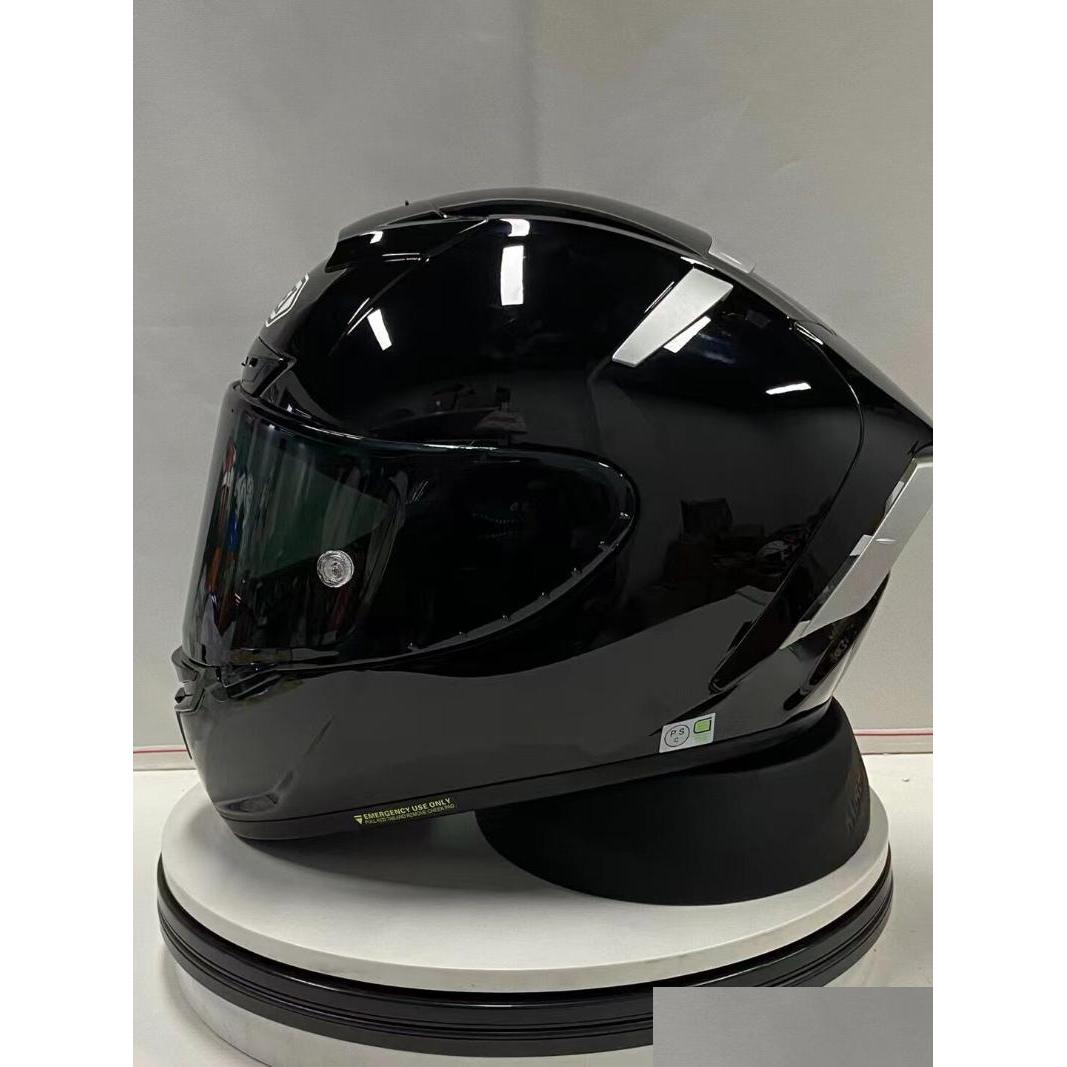 

Motorcycle Helmets Shoei X14 Helmet Xfourteen R1 60Th Anniversary Edition Black Fl Face Racing Casco De Motocicleta Drop Delivery Mo Dhsyi, A lens