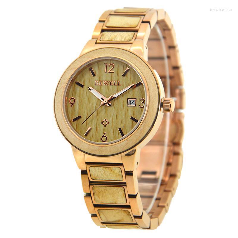 

Wristwatches Fashion Stainless Steel Sport Rose Gold Quartz Clock Waterproof Christmas Gifts Watch Customized Logo, Ips red
