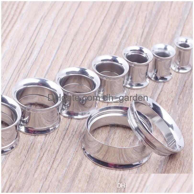 

Plugs Tunnels F15 Mix 520Mm 72Pcs Stainless Steel Sier Ear Tunnel Body Jewelry Double Flare Flesh Internally Threaded Drop Dhgarden Dh7Qj