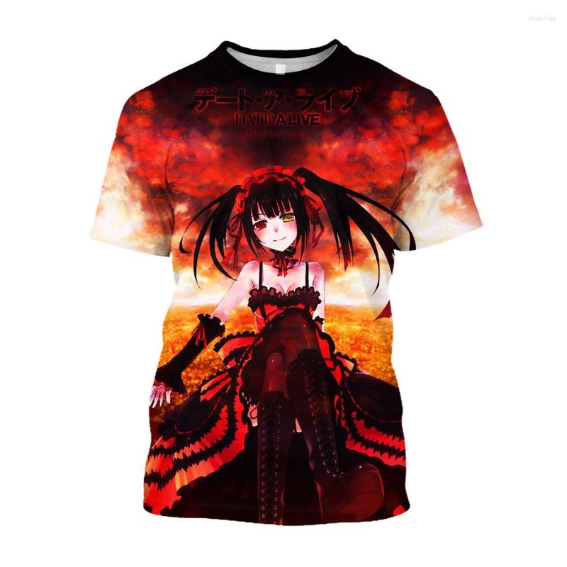 

Men' T Shirts Jumeast 3D Anime Date A Live Printed T-shirty Summer Casual Short Sleeve T-Shirts For Men Cartoon Youthful Vitality, 03