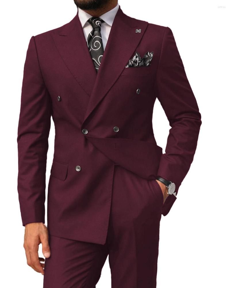 

Men's Suits 2 Piece Mens Suit Formal Double Breasted Slim Fit Business Tuxedo Groom&Groomsman Suit(Blazer Pants), Teal