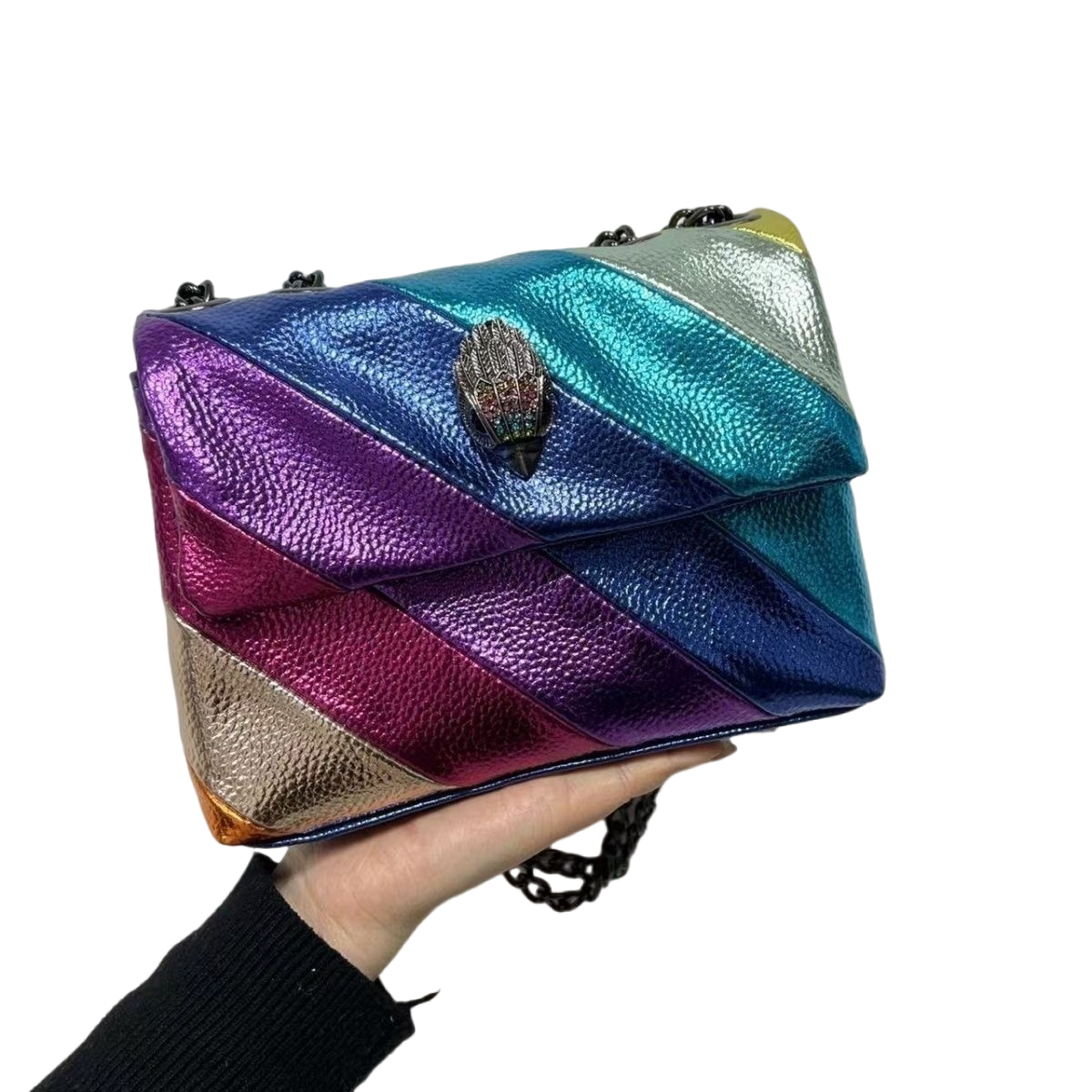 

Designer Womens Popular Kurt Geiger Bag Eagle Head London Mini Kensington Crossbody Bags Rainbow Shoulder Handbags Leather Chain Small Flap
