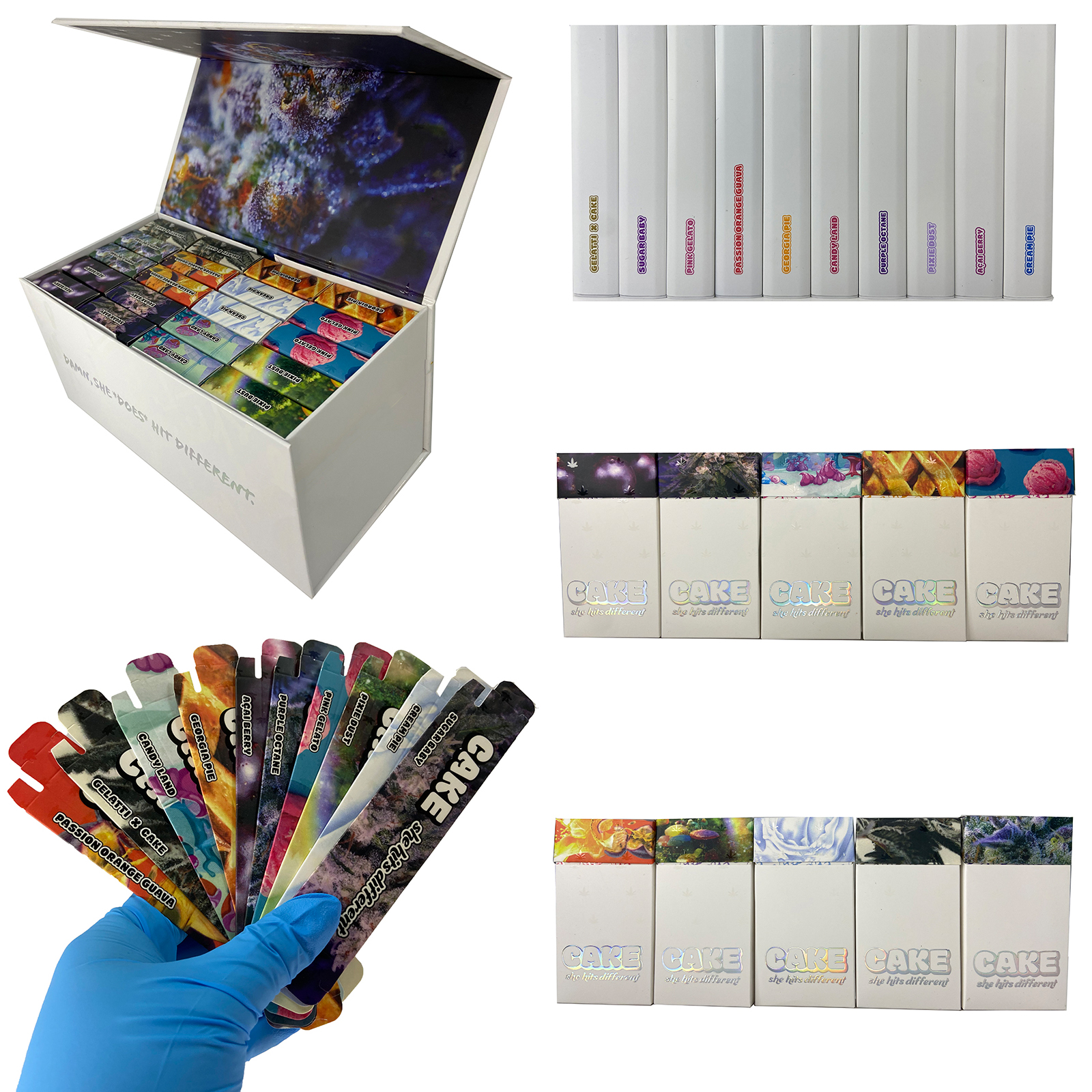 

Electronic Cigarettes Gen5 Cake Disposable Vape Pen Rechargeable Battery 1ml Empty Vapes Cartridges Empty Oil Carts Device Pods Vaporizer Pod