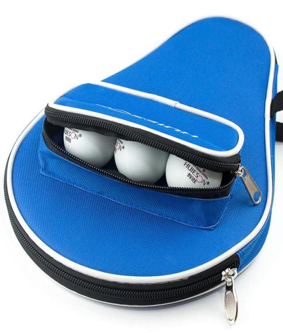 

One Piece Professional Table Tennis Rackets Bat Bag Oxford Pong Case Cover With Balls 2 Colors 30x205cm Raquets7419150