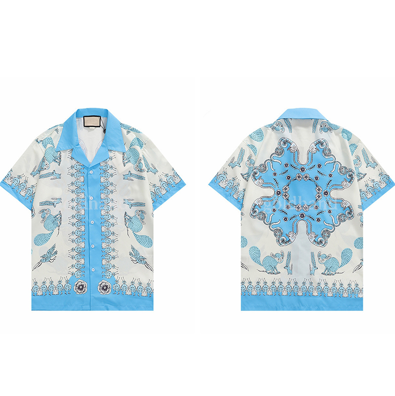 

Couple Animal Printed T shirt Men Women Flowers Printed Summer Short Sleeve Tops V neck Button Shirt tees, Contrast color
