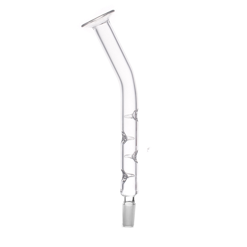 

6inch 14mm Joint Glass Tube Smoking Adapter Accessories for Solo Air Devices Straight & Curved Concave Hole Glasses Stem Mouthpiece Elbow Adapter