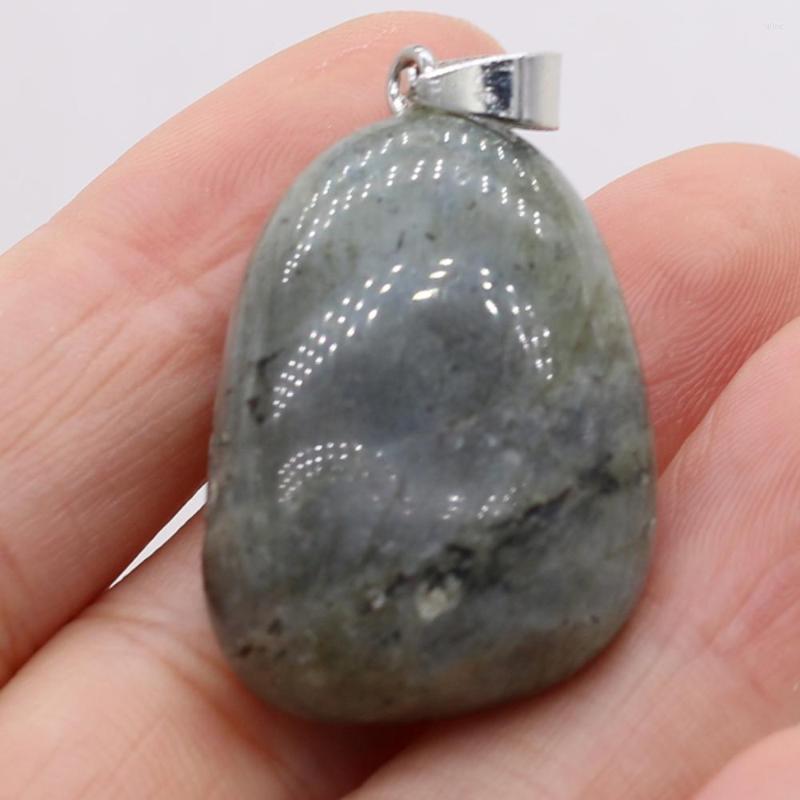 

Charms Natural Semi-precious Stone Pendant Irregular Flash Labradorite For DIY Jewelry Making High Quality Gift