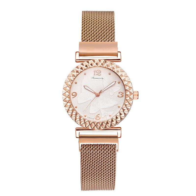 

Wristwatches Fashion Women Wrist Watches Black Pink Mesh Strap Round Dial Quartz WatchWristwatches, 02