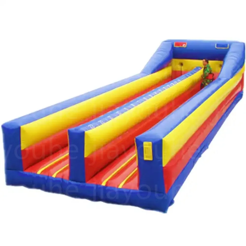 

Outdoor games Bungee Run 2/3 Lane Basketball Slide Trampoline Inflatable Bungee Joust Jumping Run Race Running Sports for Kids and Adults send by ship to dooor