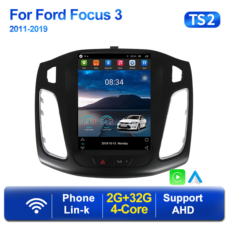 

Android 11 Car dvd Radio Multimedia Player for Ford Focus 3 Mk 3 2011-2019 Tesla Style Carplay GPS Navigation Head Unit Stereo 2din