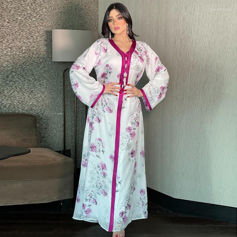 

Ethnic Clothing Robe Femme Musulmane Middle East Muslim Women's Arab Abaya Printed National Style Dress Abayas For Women