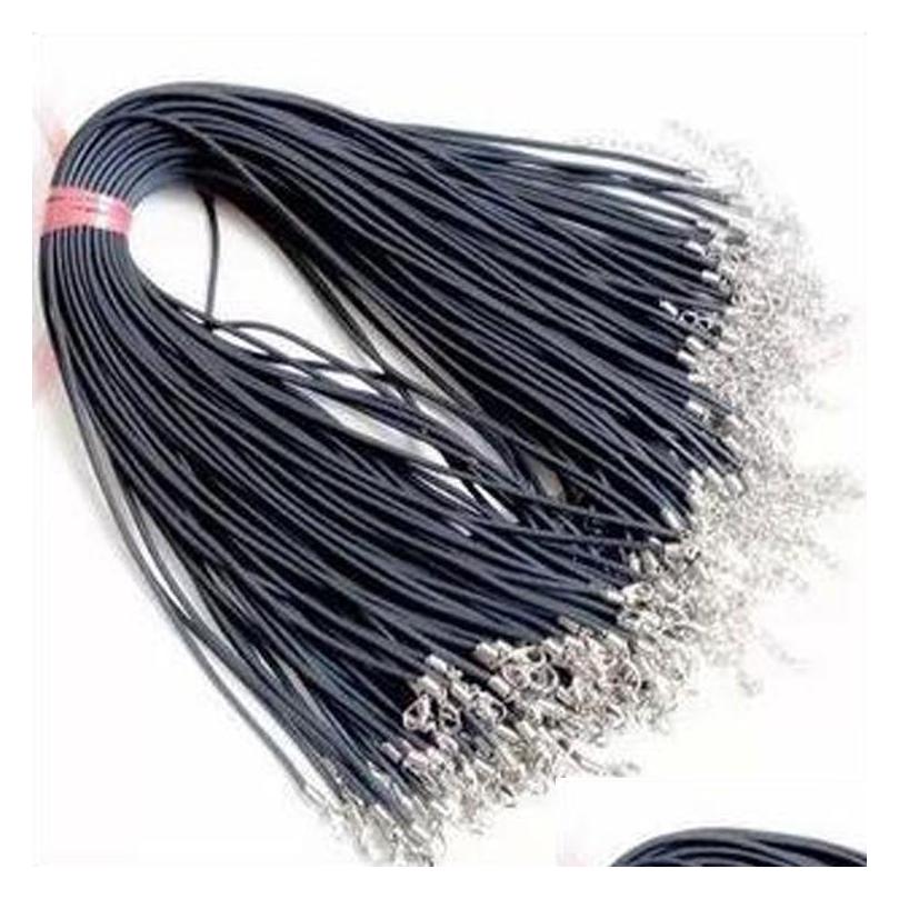 

Car Dvr Cord Wire Black Wax Leather Snake Necklace 45Cm 60Cm String Rope Extender Chain With Lobster Clasp Diy Fashion Jewelry Compo Dhxi5